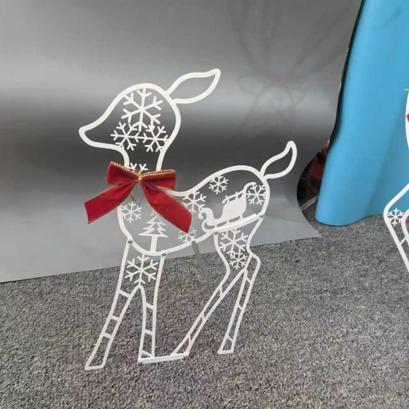 

2025 Christmas New Outdoor Decoration Led Light Iron Deer Horticulture Lawn Decoration Outdoor Christmas Decoration