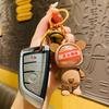 Adorable Lightup Latte Bear Keychain Fashionable Pvc Bag Pendant Car Key Holder