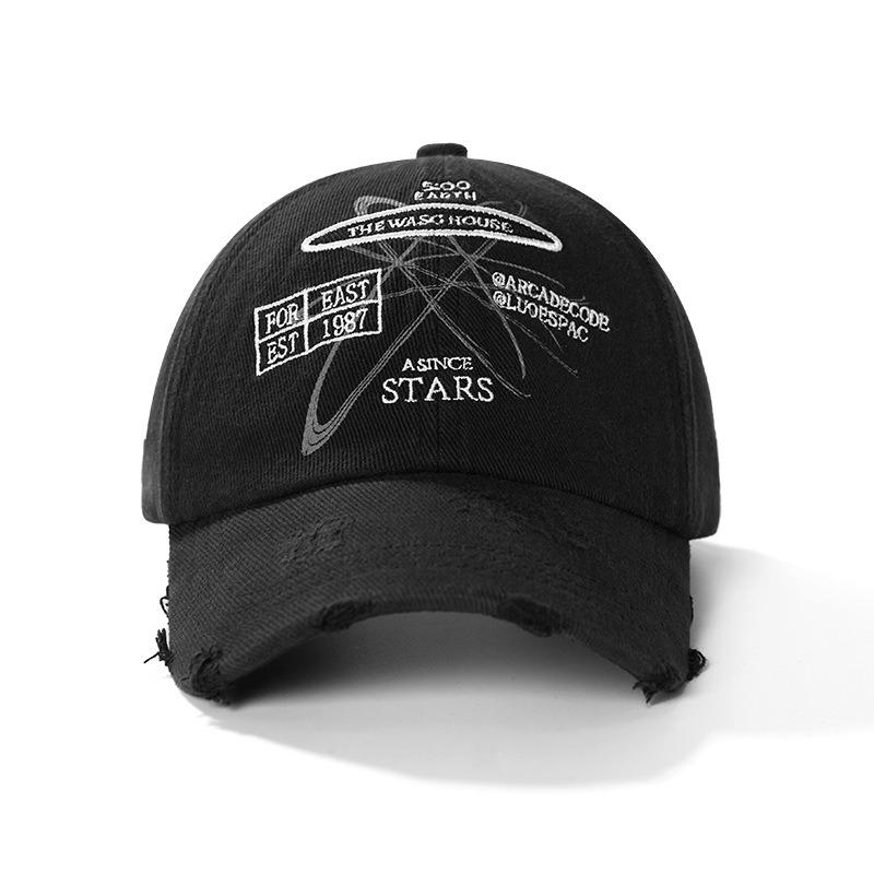 Retro Baseball Hat Trendy Brand Camouflage Washed Old Worn Sunscreen Sunshade Cap Heavy Industry Star Track