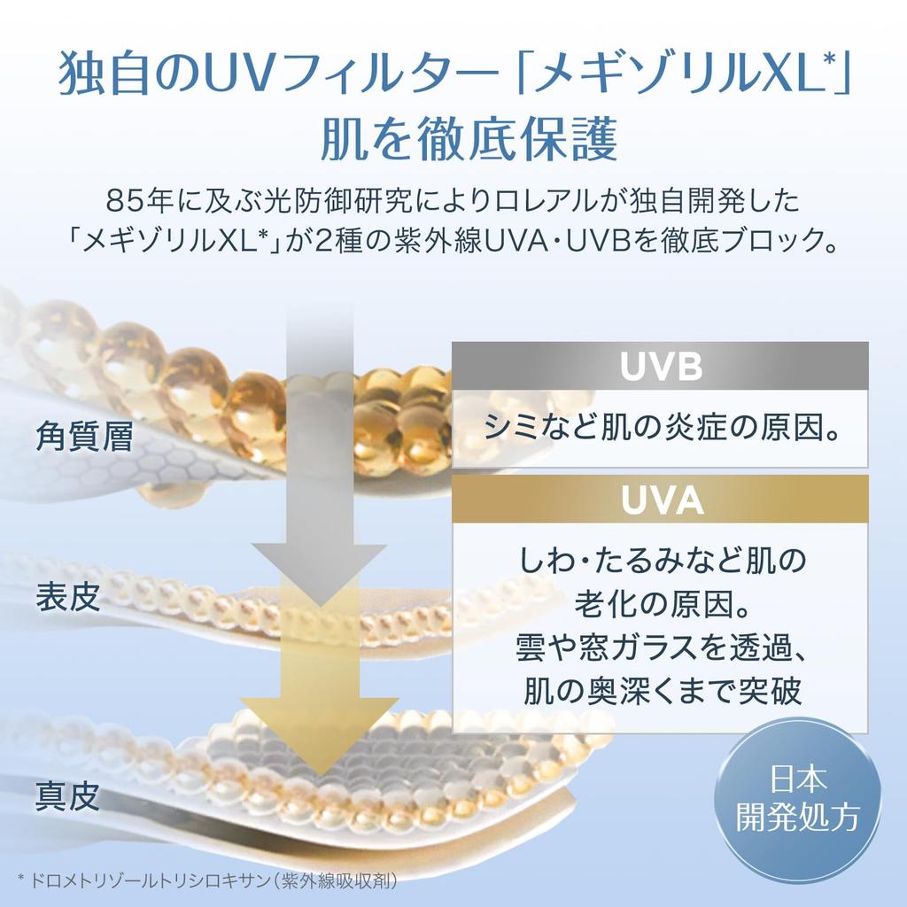 Paris UV Perfect Daycare Serum Sonnenschutz Gesicht Hyaluronsäure L'Oreal 30ml, (Sonnenbrandschutz), LSF50+ PA++++, Primer, [Amazon Exklusiv]