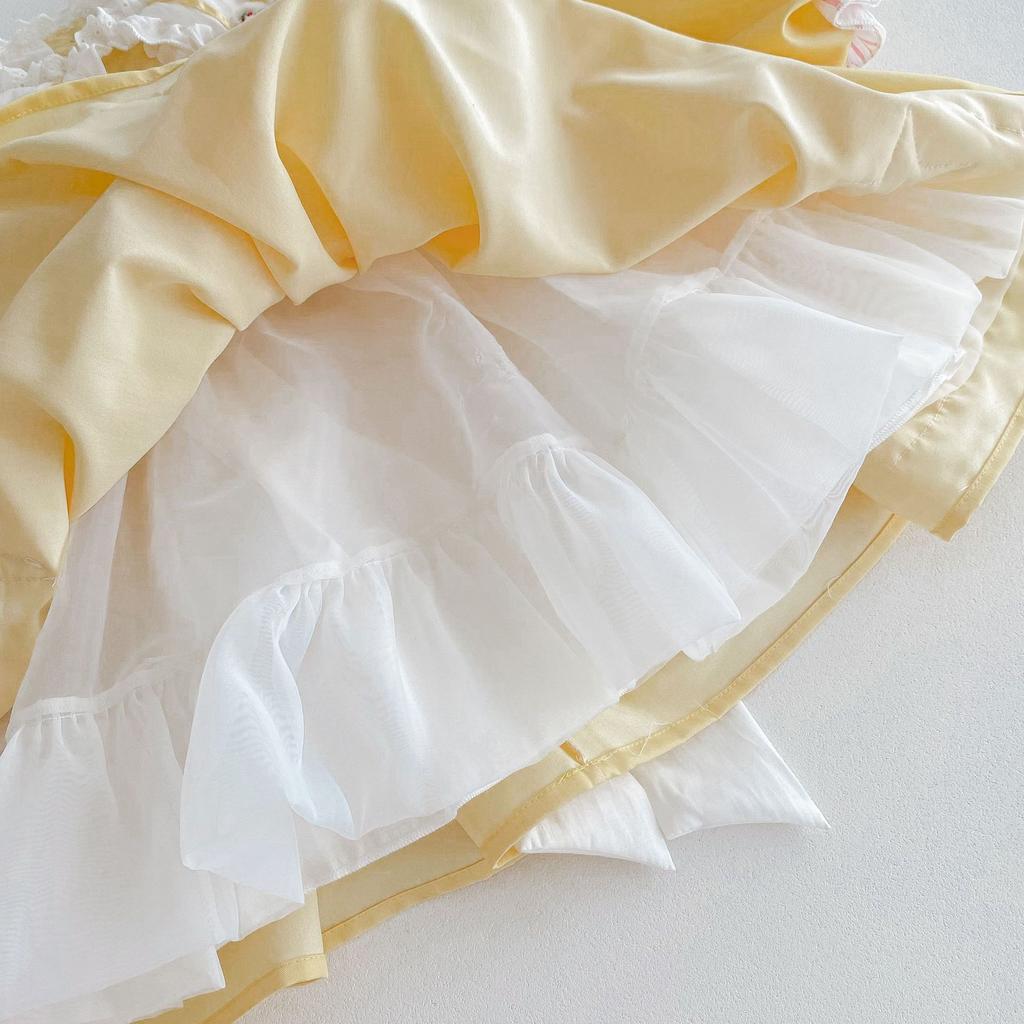 Girls Spring 2024 New Cartoon Lolita Princess Dress Children's Foreign Style Trouser Dress Dress