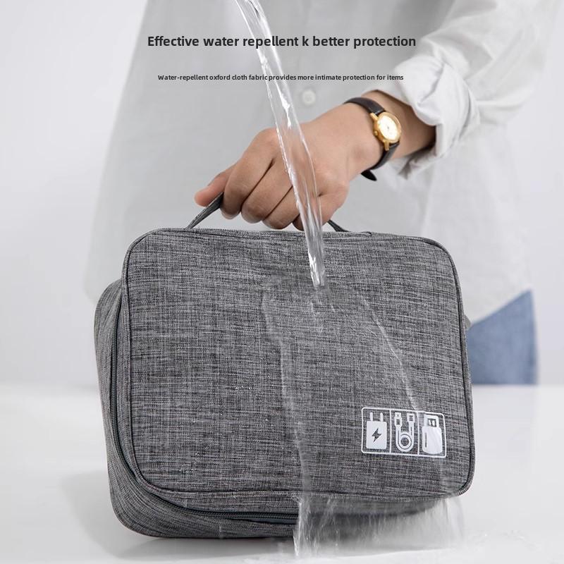 Portable Travel Digital Storage Bag for Cables, Headphones, USBs, Chargers, and Mouse Protection