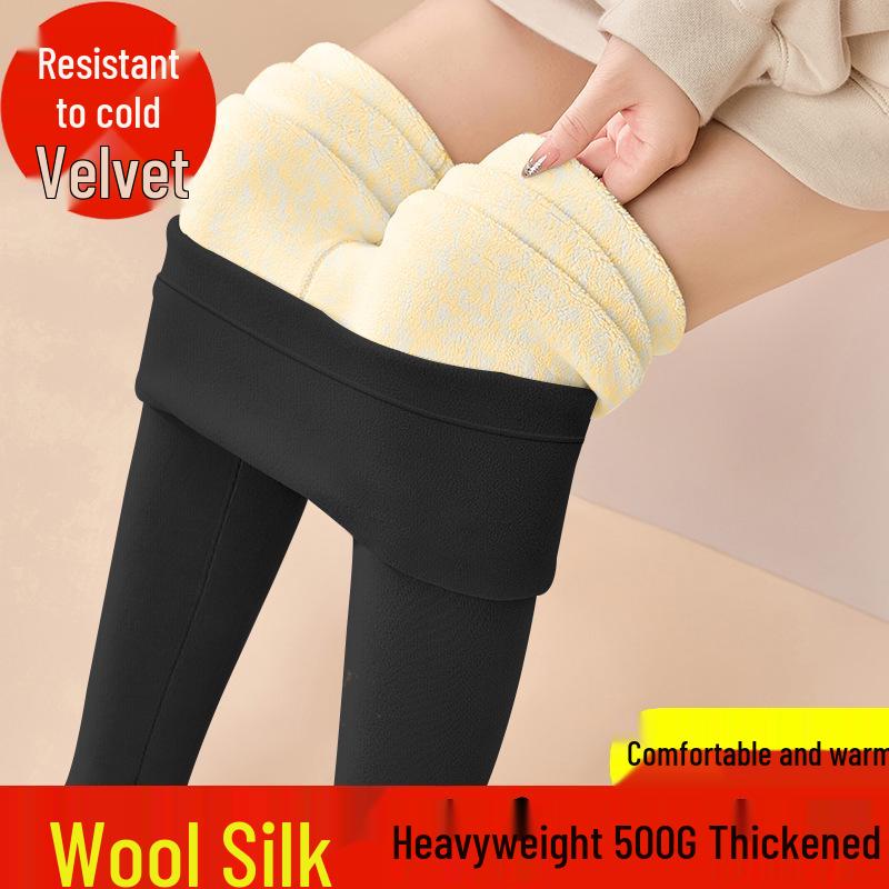 

Women s Plus Size Wool-Silk Elastic Base Layer Pants - Thickened Warm Autumn/Winter Trousers, 500g, Heavyweight. 3XL (Recommended 140-160 kg)