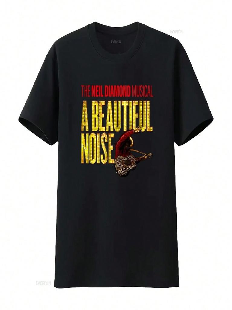 Neil Diamond A Beautiful Noise Musicale Maglietta Idee Felpa per Amanti Vintage Lavata Leggermente Comoda Unisex