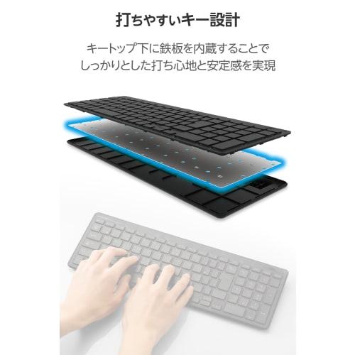 ELECOM Wireless Keyboard Compact with Numeric Keypad Pantograph Type Thin Black TK-FDP099TBK/EC