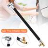 Car Tire Inflator Hose Extension Tube with Air Chuck Lock Adapter and Deflate Button for Motorcycle Bike Tyre