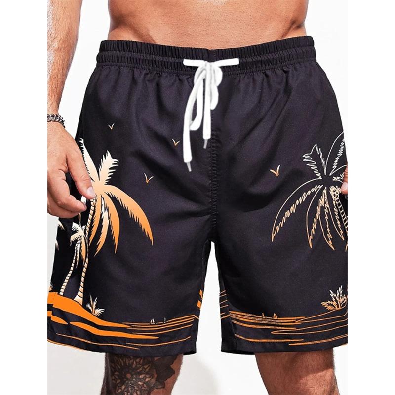 New Men's Beach Shorts Fun 3D Striped Print Swim Trunks Fashion Summer Loose Casual Pants Boy Girl Unisex Gym Board Shorts