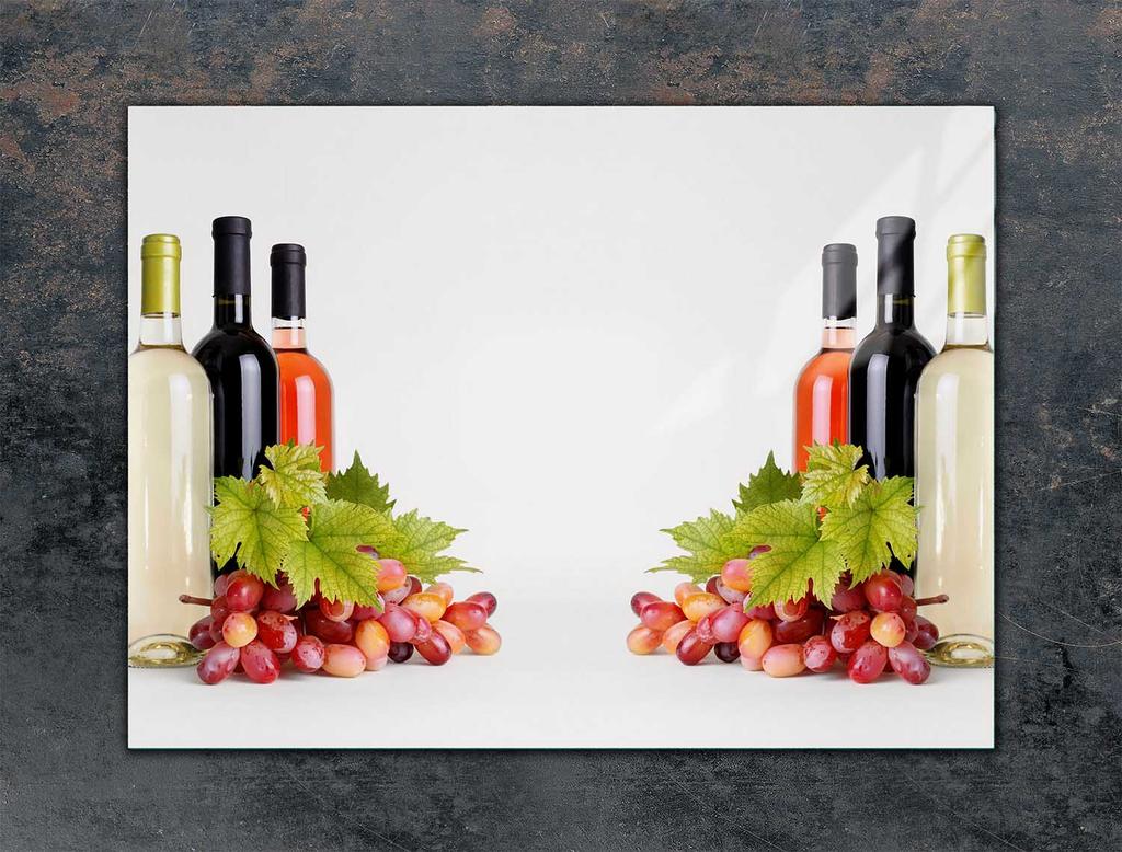 SZKLANA PŁYTA OCHRONNA NA KUCHENKĘ 70x52 WINO