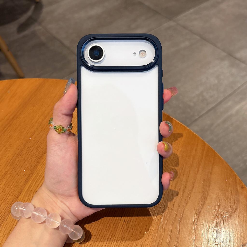 Transparent Silicone Frame Bumper Case For iPhone 17 Air 16 16E 15 14 13 12 Mini 11 Plus Pro Max Lens Ring Protective Hard Cover