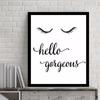 Moderne Motivation Zitate Wand Poster Sexy Lip Frau Porträt Leinwand Ölgemälde Home Dekoration Chic Schmuck