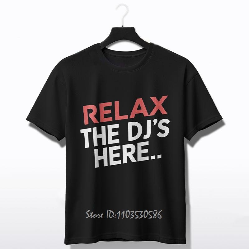 DJ In Progress Cotton Tshirt Casual Geometric Print Oversized T-shirt - Perfect For Summer Outdoor Unisex Tops TeesunisexClothing
