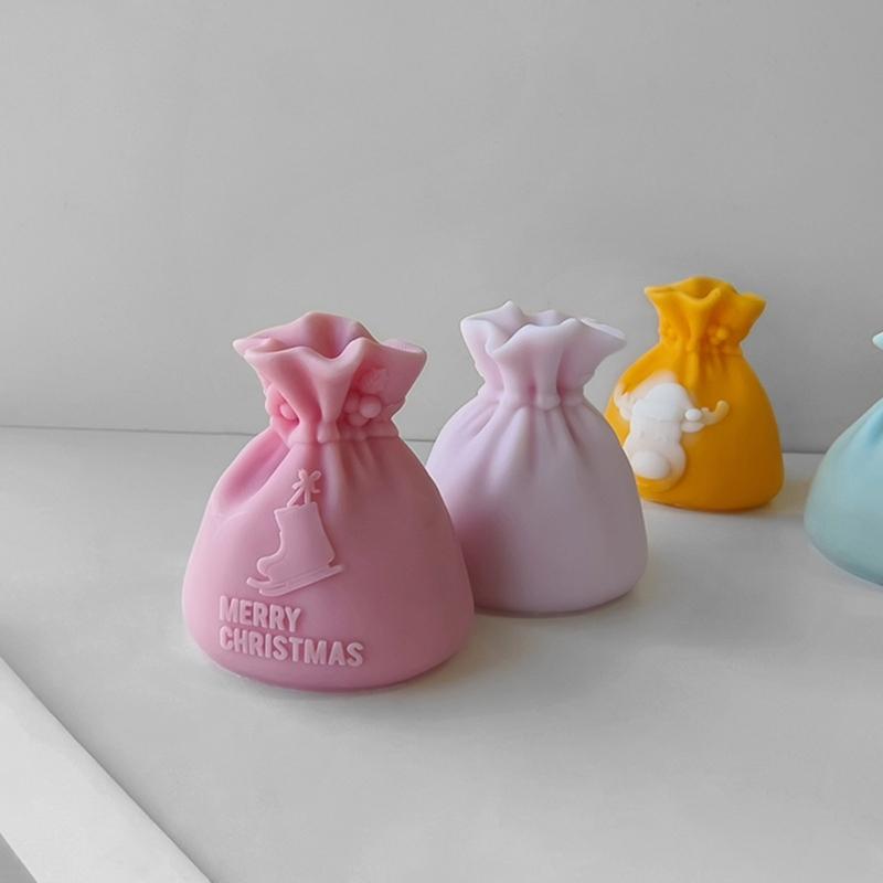 Gift Bag Candle Silicone Mold for Handmade Desktop Decoration Gypsum Epoxy Resin Aroma Candle Mould for Home Decoration
