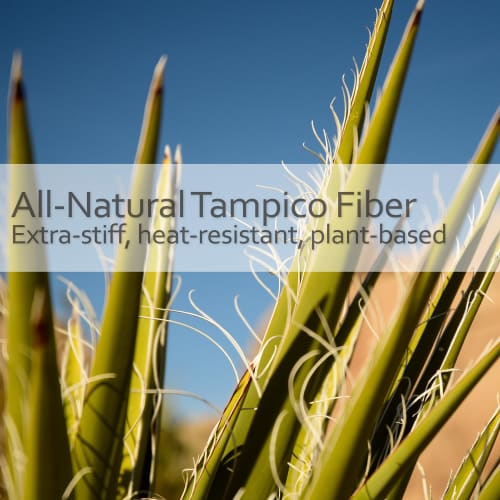 Redecker Kitchen Brush with Handle/Plant Fiber, Medium Size (Plant Fiber Bristles)