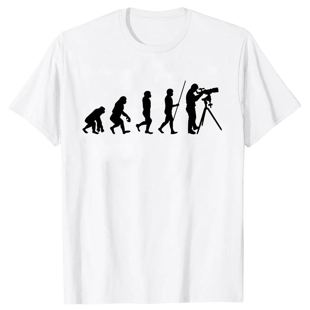 Astronomer Evolution T-Shirt Funny Astronomy Cool Gift Cotton Men's T Shirts Simple Style Tops T Shirt Casual Short Sleeve