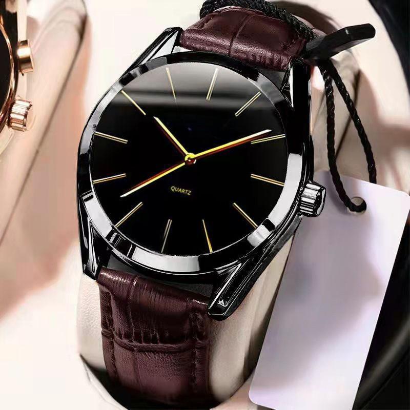 Luxury Mens Fashion Business Leather Watch With Quartz Movement For Sports And Daily Wear