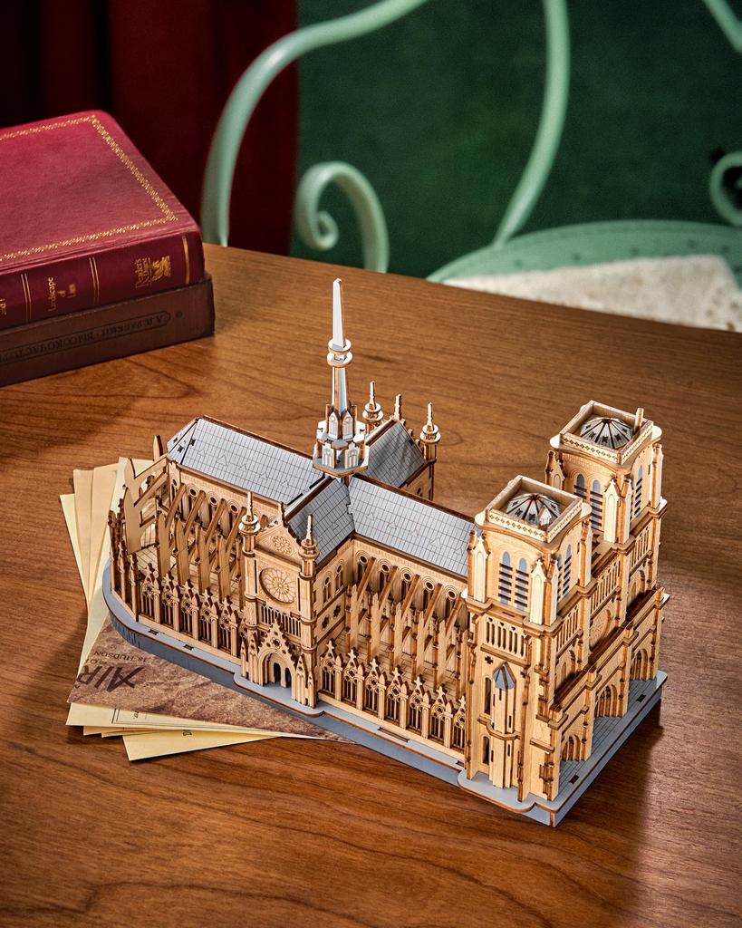 ROBOTIME Notre Dame Cathedral Wooden 3D Puzzle 330 Pieces TG511