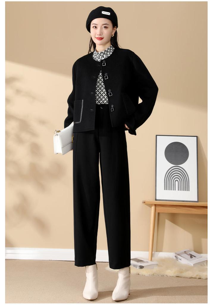 Harun pants: Winter fashionable commuting pants, high waist slimming women's casual pants