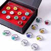 10Pcsset Anime Akatsuki Itachi Metal R-Ings Cartoon Cool Cosplay Accessory Props Boy Children Action Figure Toy Gift