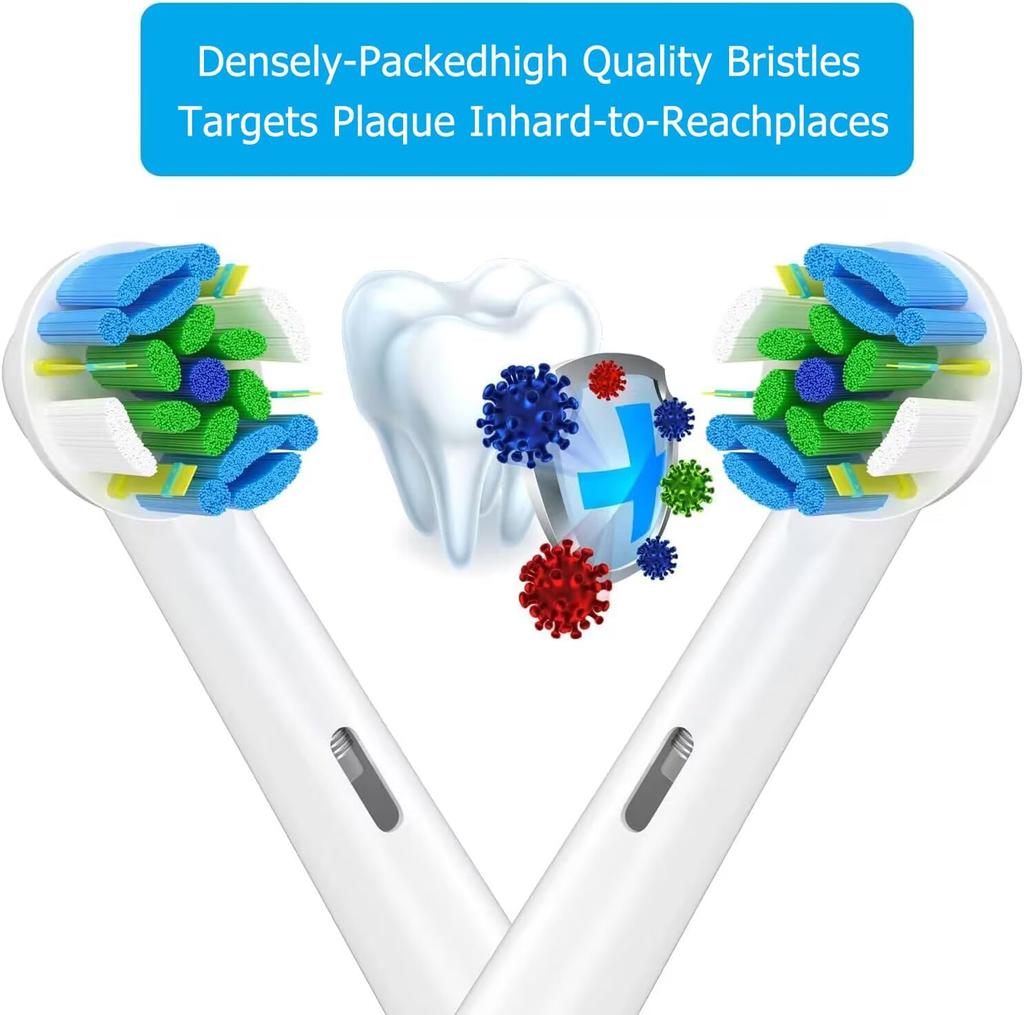 Replacement Brush Heads Compatible with Oral Electric Toothbrush - Floss Toothbrush Head Fits for Oral B Pro