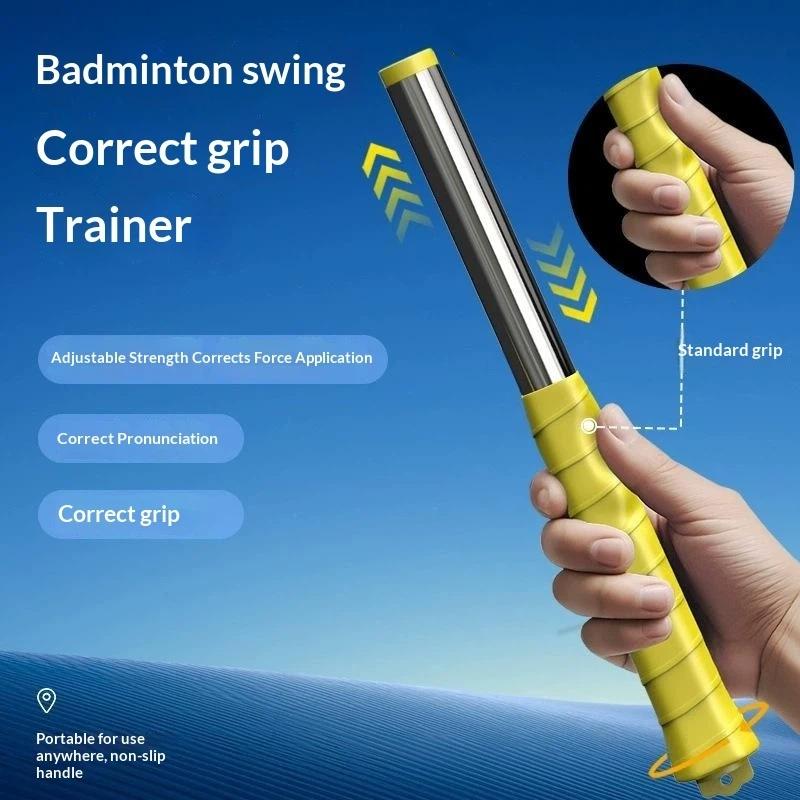 Badminton Swing Training Aid With Non Slip Grip Posture Correction For Beginners Daily Practice Skill Improvement