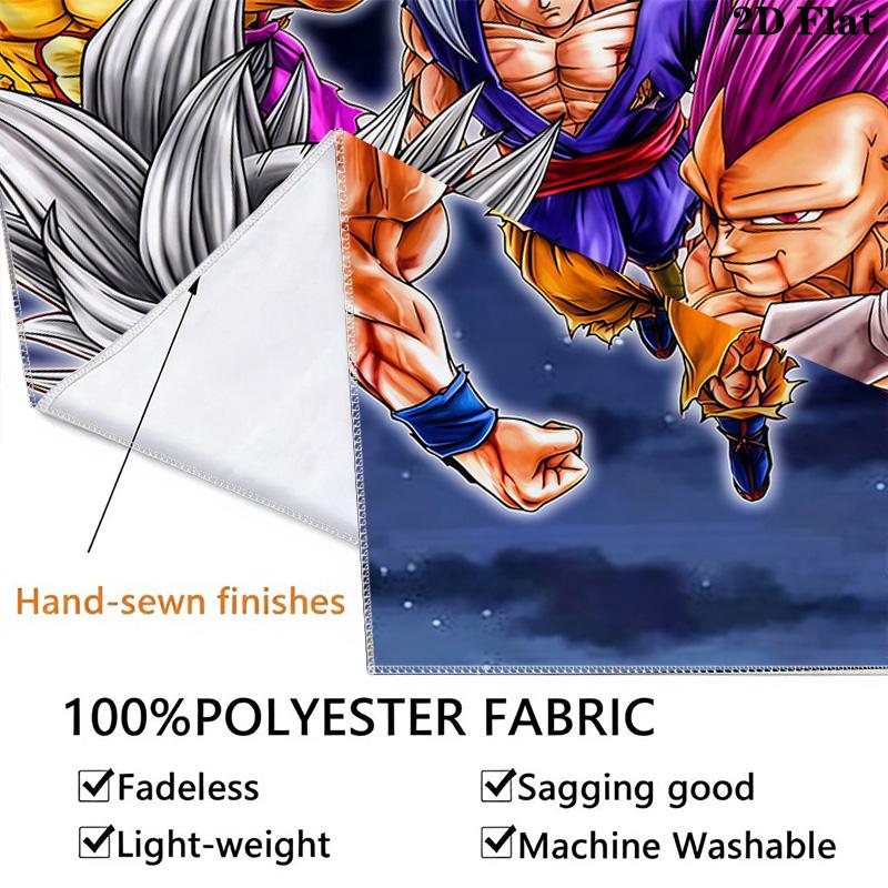 Dragon Ball Z Wall Tapestry Aesthetic Wall Hanging Printed Fabric Blanket Decorative Tapestries For Bedroom Living Room Home Decor