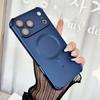 Luxury Matte Magnetic Phone Case For 18 17 16 15 14 13 Pro Max for Magsafe Soft TPU Shockproof Camera Protect Cover