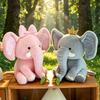 23cm Süßes Neues Krone Grau Elefant Plüschtier Film Kuscheltiere Rosa Schleife Weibliche Elefantenpuppen Kinderspielzeug Mädchen Geburtstagsgeschenke