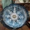 10 Inch Snowflake Wind Spinner for Garden Patio Decor with Frosted Glass Design 360 Swivel Hook All Season Outdoor Metal Art Winter Wonderland Gift