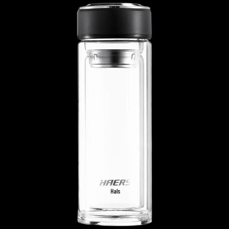 HAERS Simple Style Double-Layer Glass Cup 300ml