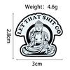Personalized Buddha Brooch: Meditation Alloy with Drip Oil and English Letter for Fashion Accessories or Backpack Badge.