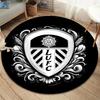Leeds United Fußballclub Runder Teppich, Teppich für Wohnzimmer Schlafzimmer Sofa Spielzimmer Dekor, Rutschfeste Bodenmatte