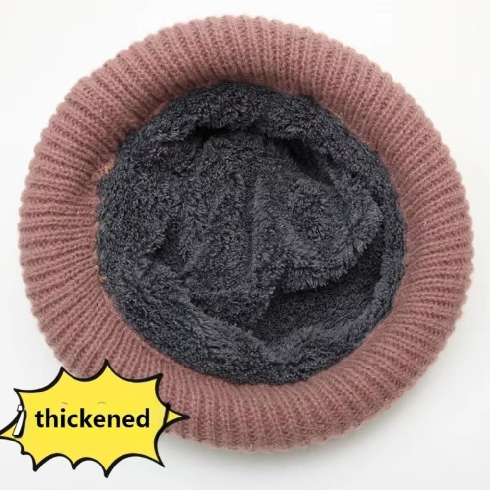 Flower Floral Knitted Bucket Hat Handmade Warm Fisherman Hat Retro Woolen Hat  Outdoor