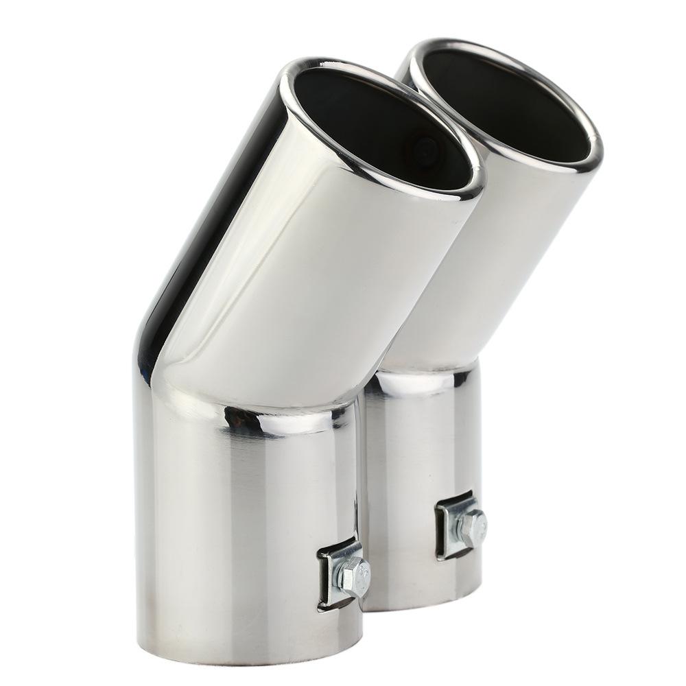 

Muffler Tips For VW Golf 4 Bora Jetta Car Exhaust Tail Pipe Dual Pipes Stainless Steel Exhaust Tailpipes серебряный