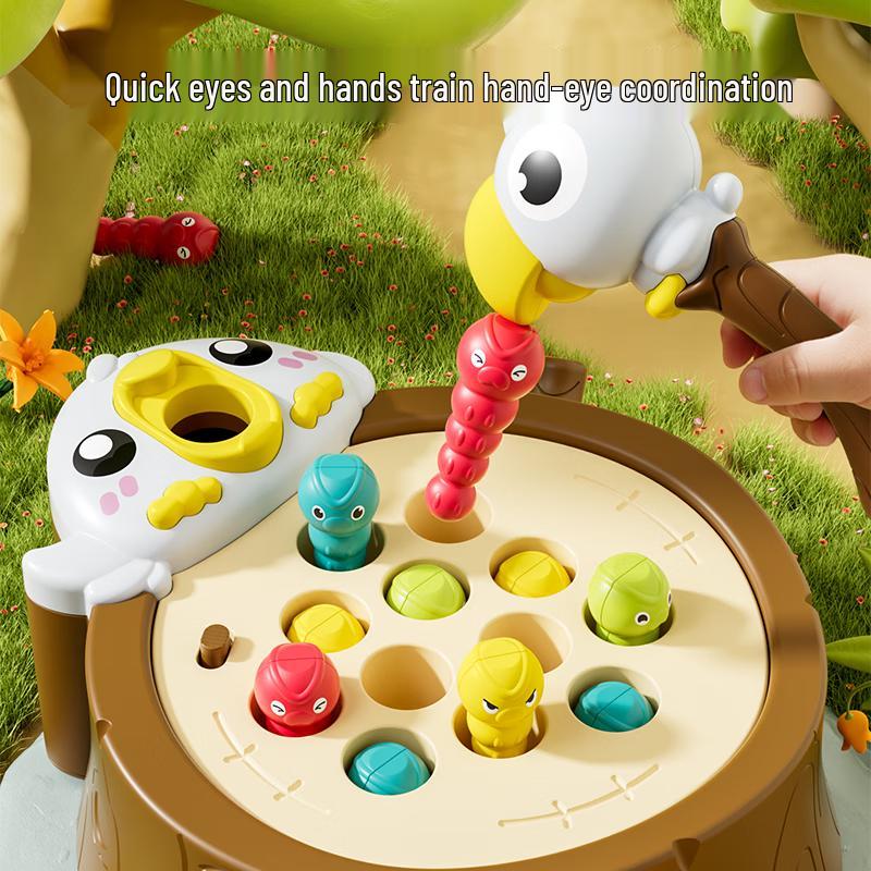 OUSAQI Magnetic Woodpecker Bug Catching Game