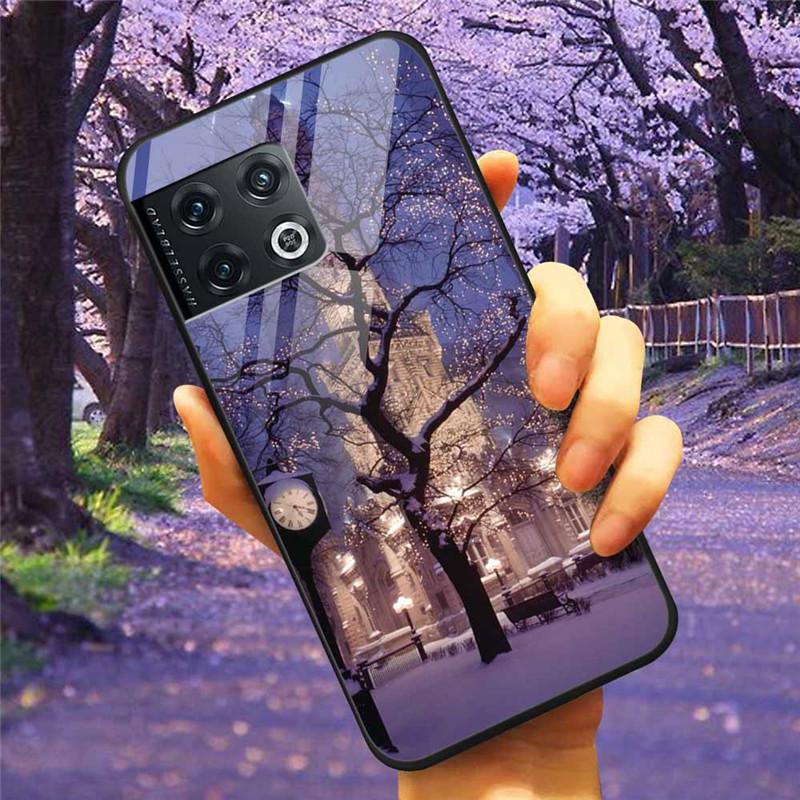 Für OnePlus 10 Pro 5G Hülle 6,7'' Gehärtetes Glas Sternenmarmor Harte Rückseite für One Plus 10Pro Funda Capa Oneplus10pro Coque