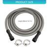 10 Feet Dishwasher Drain Extension Hose Cut to Length Universal Fit Metal Clamp Included Strong Construction for 5/8in