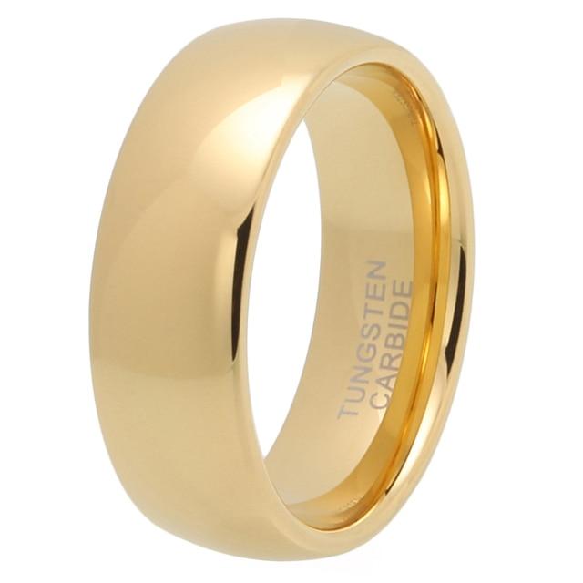 ITungsten 2mm 4mm 6mm 8mm 10mm ar zeltu pārklāts volframa gredzens vīriešiem sievietēm pārim saderināšanai laulības gredzens moderns juvelierizstrādājums komforta piegriezums