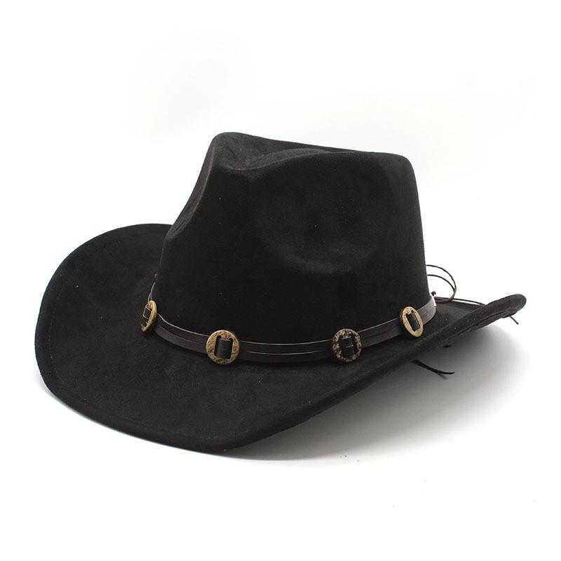 Western Cowboy Hat With Large Brim For Outdoor Sun Protection And Photography