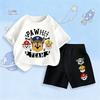 Sommerliche neue Paw Dog Kinderbekleidungssets, Kurzarm-Top und Shorts, zweiteiliger Anzug für Mädchen, Freizeitoutfits, Strandkleidung