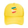 Colorful Abstract Brush Swipe Stripe Mesh Baseball Cap Polyester Forward Observations Hat Adjustable Golf Hat Summer