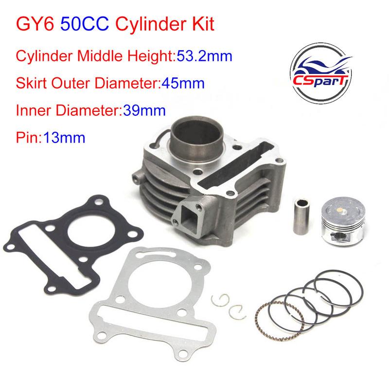 GY6 50CC 60CC 80CC 100CC 120CC 39MM 44MM 47MM 50MM 52MM Cylinder Piston Ring Gasket Kit Taotao Keeway Scooter Parts