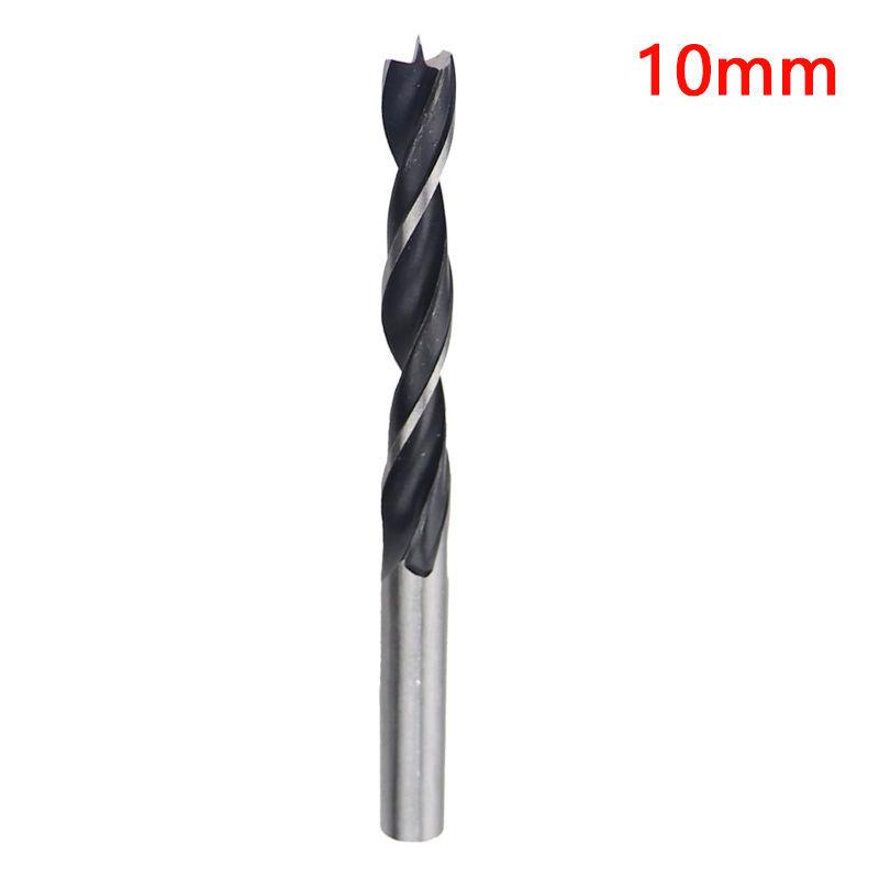 Woodworking Twist Drill Bit Set: 2-12mm Three-Point Bits W/ Depth Stop for Wood Board Hole Drilling
