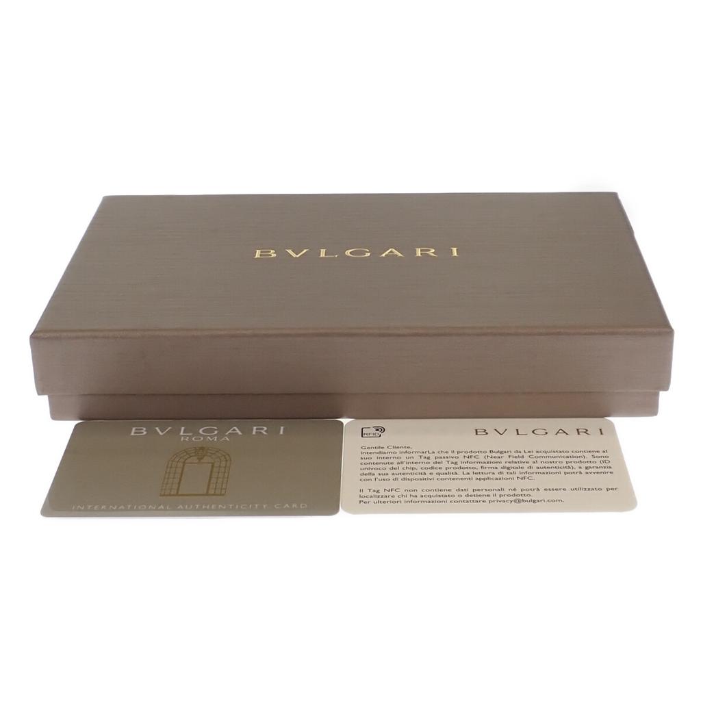 Bvlgari 283811 Bifold Wallet Navy Calfskin Mens