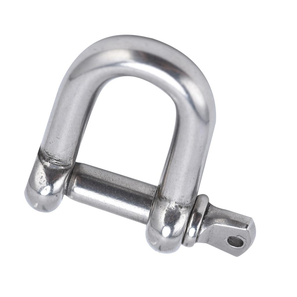 Screw Pin Anchor Shackle Stainless Steel DShaped Bow Shackle for Chains Outdoor Camping Survival Rope(M10 )