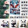 Christmas Panda Themed Advent Calendar Gift Set With 24 Acrylic Pieces For Celebrations