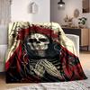 1pc Sugar Skull Blanket - Lightweight Flannel Fleece with Digital Printing, Soft Warm for Sofa, Travel, Camping, Office Yy251018317