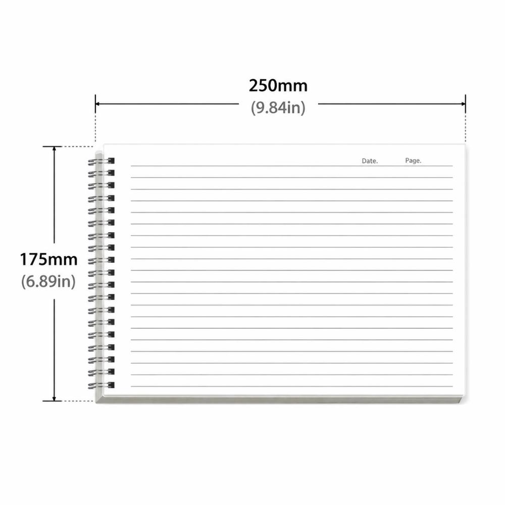 60 Sheets Notebook Side-Bound Journal Multi-functional Lined Notebook Note-Taking