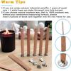 10/30pcs Wooden Candle Wick Set With Clip Base Smokeless Candle Wicks for DIY Paraffin Candle Jar Making Candle Making Supplies