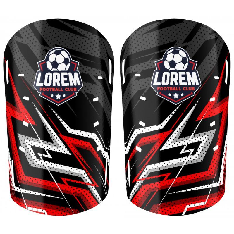 Professional Soccer Shin Guards With Sublimation Print Training Match Use