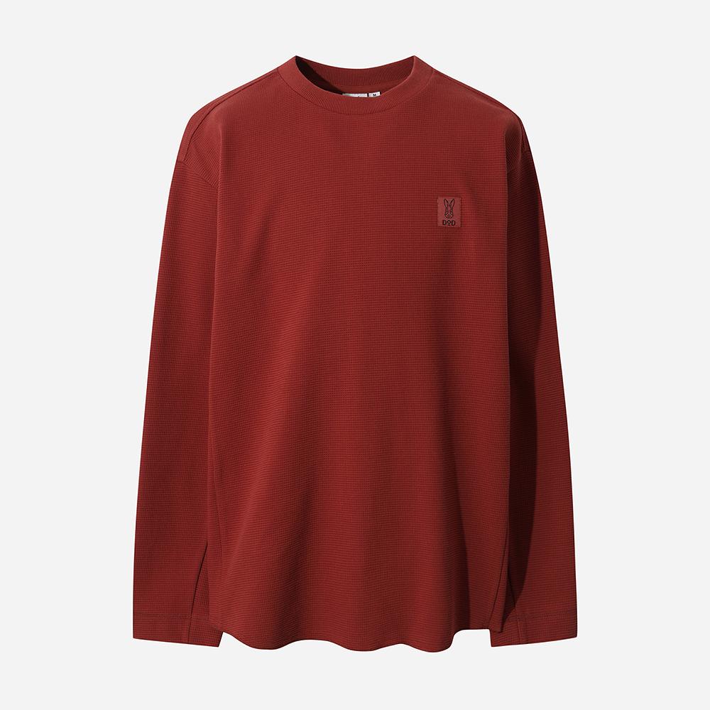 DOD Grid Waffle Long T-Shirt (Red)